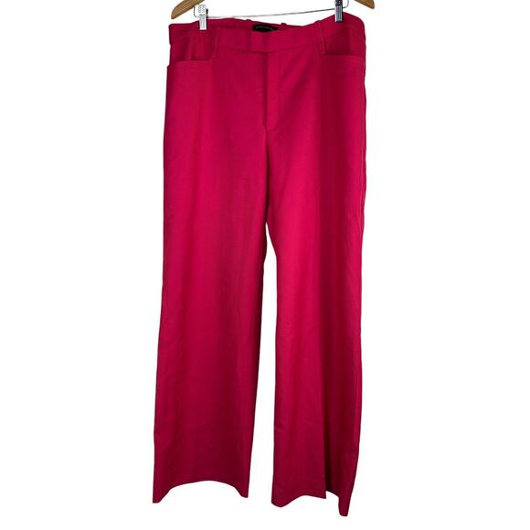 Banana Republic Lido Wide Leg Wool Pant Happy Hour Pink Women's Size 14L 14 long - Picture 2 of 14